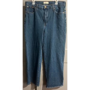 Madewell Womens The Perfect Vintage Wide Leg Denim Jeans Blue Size 33